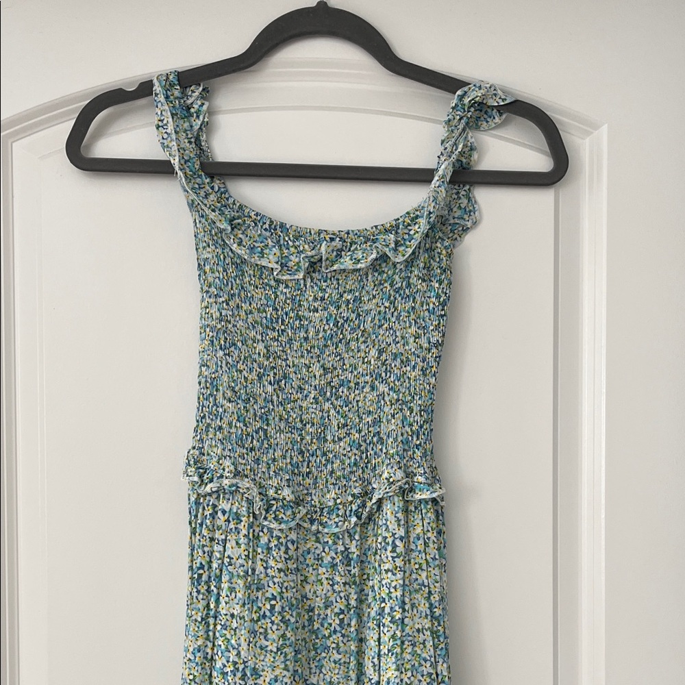 Petal & Pup Blue Floral Maxi Dress